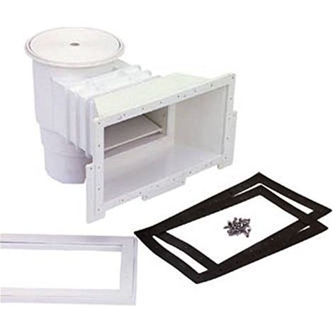 Skimmer QP per piscina con liner e in poliestere, bocca lunga da 360 mm, con coperchio rotondo, Rif. 500181