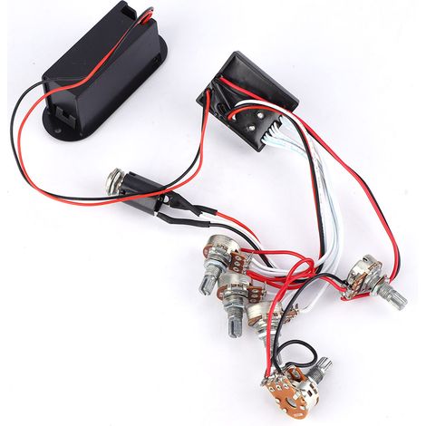 3-Band-Gitarren-/Bass-Vorverstärker mit Equalizer, Schaltung und Kabelbaum (1/5)