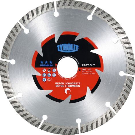TYROLIT Disque de tronçonnage diamanté PREMIUM Rainurage, ⌀ disque : 150 mm