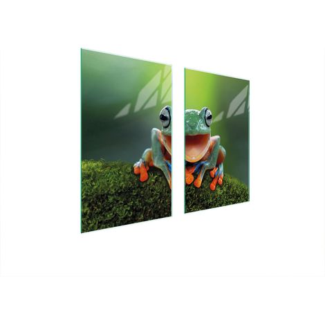 PLAQUE DE PROTECTION EN VERRE POUR POÊLE 75x52 FROG (1/5)