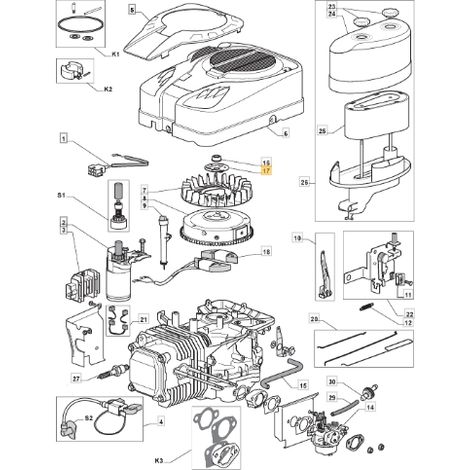 Motorschwungradstopp für Traktormodelle ST400 ORIGINAL STIGA 118550236/0