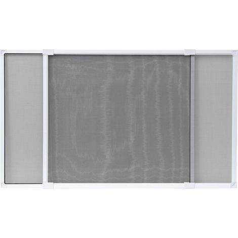 Zanzariera con cornice estensibile Luance 70x50cm bianco rete grigia - Luance