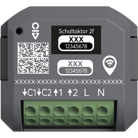 Busch-Jaeger Schaltaktor 2-fach 230 V AC free@home wireless (62821 U-WL), 2CKA006710A0056