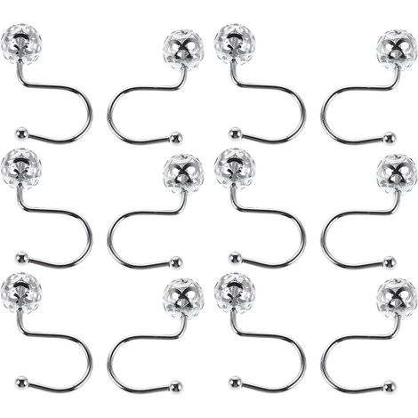 Crochets De Douche Acier Inoxydable Lot Pour Rideau De (1/5)