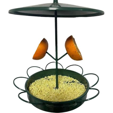 Regensicheres, sonnenblumenförmiges Vogelfutterhaus, abnehmbarer Metallvogelkäfig (1/5)