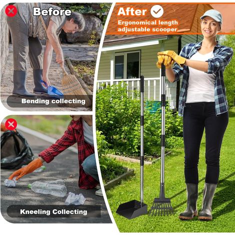Accessori per pollaio: paletta ergonomica 2 in 1 per pulire e setacciare, frusta regolabile con supporto salvaspazio e ponte, attrezzatura per pollaio da giardino (1/4)