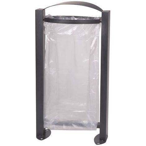 Support de sacs poubelles mobile 60 litres Arkea gris anthracite (1/4)
