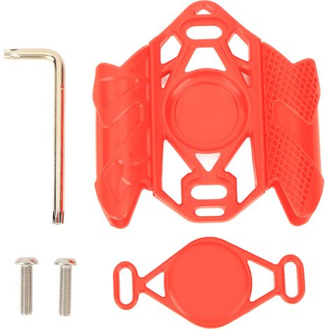 Support antivol étanche pour traceur IOS vélo rouge - Support porte-balise avec vis de sécurité pour entretien (1/5)