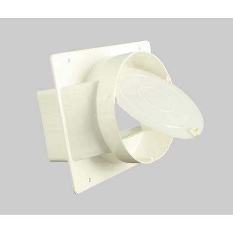 Marley Flachkanal 220 Adapter rund / eckig Rohranschluss, Ø 150 mm, mit Rückstauklappe Flachkanäle