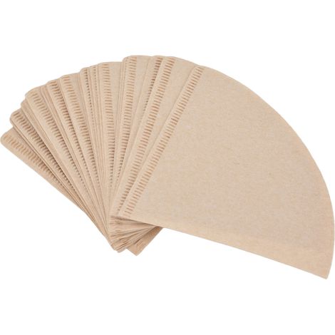 40 sacs de filtres à café en pulpe de bois non blanchie, forme cône, couleur bois naturel, pour cafetière goutte à goutte jetables. (1/5)