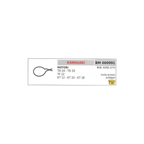 Molla arresto puleggia avviamento KAWASAKI decespugliatore TD24 -TD33 92081-2274