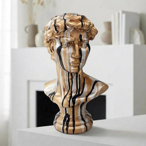Gold Drip Art David Sculpture (1/4)