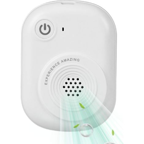 Desodorizante para mininevera, purificador de aire y esterilizador, generador de ozono, eliminador de olores, antibacteriano, con clip, USB, para el hogar, mascotas, armario, nevera, coche. (1/5)