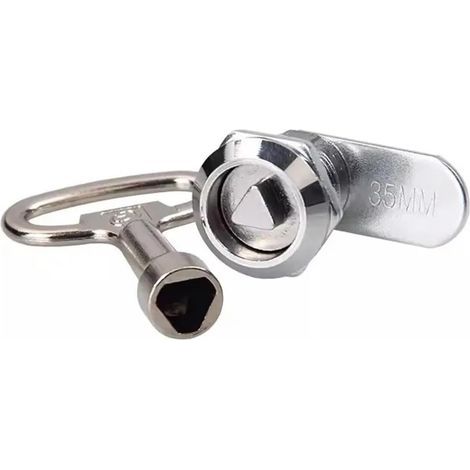 petites serrures triangulaires en alliage de Zinc, même clé, serrure de tiroir, serrure d'armoire for bureau, serrure à came ( 16mm)
