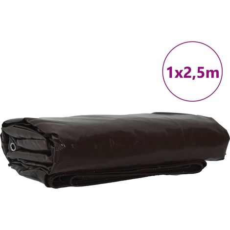 Maison Exclusive - Telo 650g / m² Marrone 1 x 2,5 m Tela con rivestimento in PVC (1/5)