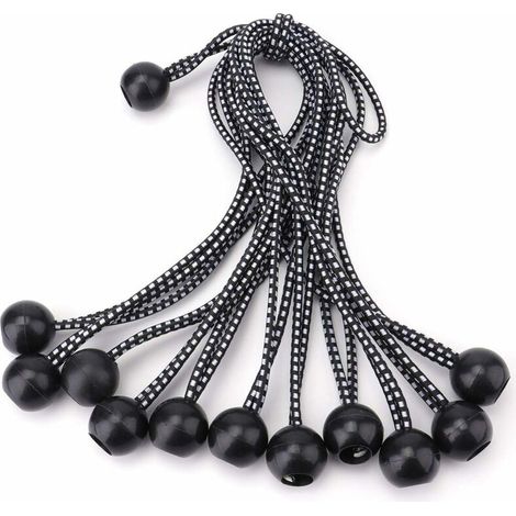 Cordons élastiques extensibles pour bâche, tente, pavillon, 15,5 cm, lot de 20. (1/5)