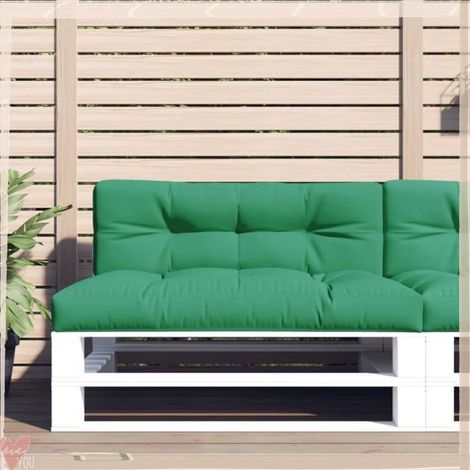 360628 Coussin de palette vert 120x40x12 cm tissu (1/5)