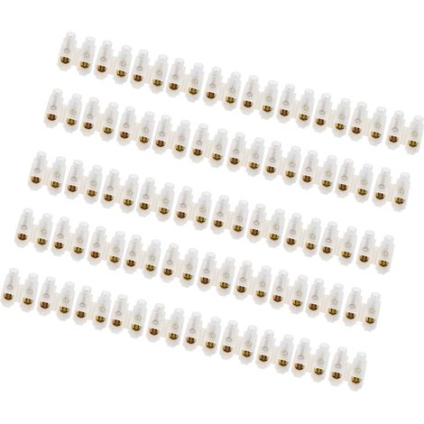 50 pièces barrette de raccordement filaire ignifuge à passage direct 60A fournitures industrielles 2 entrées 2 sorties (1/5)