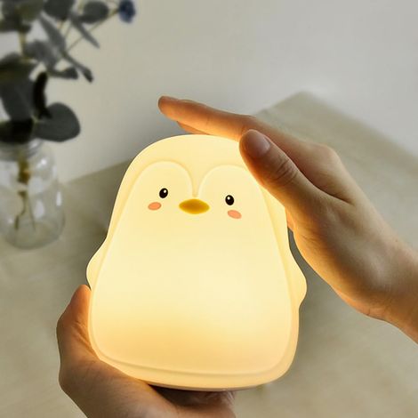 Creative Touch Cartoon Pinguin Silikonlampe Wiederaufladbare Nachttischlampe (1/5)