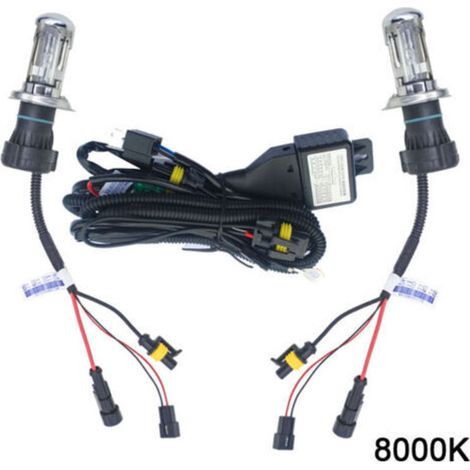 Lampadina LED Xenon HID, 35W H4 Xenon HID Bi-Xenon Hi/Lo a doppio fascio luminoso - 8000K-Crezuo