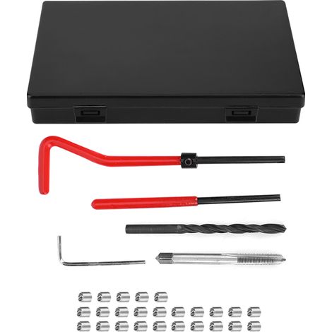Kit de réparation de filetage 30 pièces, outil d'insertion de taraud torsadé en acier inoxydable M5x0,8 (1/5)