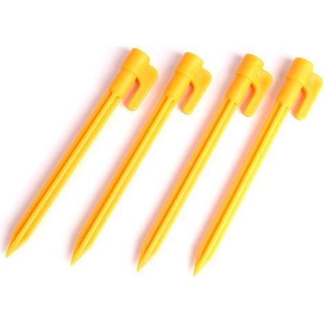 Juego de 40 estacas de plástico para suelo (14,5 cm，8,5 mm) para tiendas de campaña，sombrillas y decoración de jardín: ligeras (1/4)