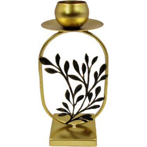 Candelabro de hierro, portavelas decorativo para el hogar - A01