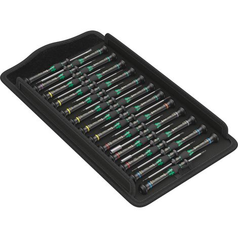 Jeu de Tournevis électronicien Kraftform Micro Big Pack 1, Noir/Vert, 25 Pièces (1/5)