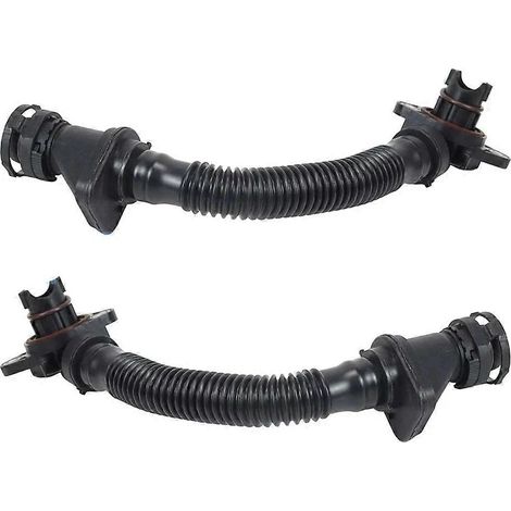Deux durites de ventilation du carter compatibles avec les modèles Série 5, Série 6, F10, F06, F13, M5, M6 et S63 (2012-2016). Références : 11157843150, 11157843151