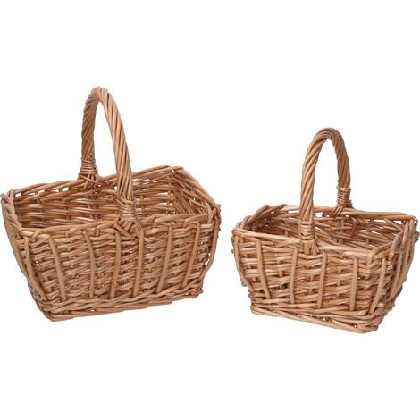 Kleiner rechteckiger Naturweidenkorb 16x12x8/18 cm (1/3)