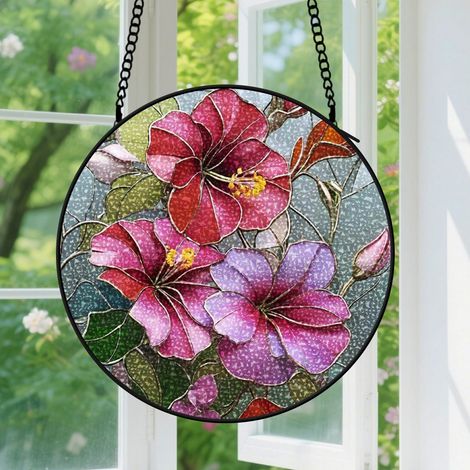15cm Ornement Accroche-Soleil, Suspension Vitrail pour Fenêtre, Accroche-Soleils pour Fenêtres Ornements Suspendus, Décoration de Fenêtre Cadeau pour Amateurs de Jardin, Cadeaux pour Mère et Grand-Mè (1/5)