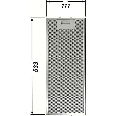 ELICA IKEA WHIRLPOOL FILTRO CAPPA METALLICO 533x177x9mm   F 206 (1/2)