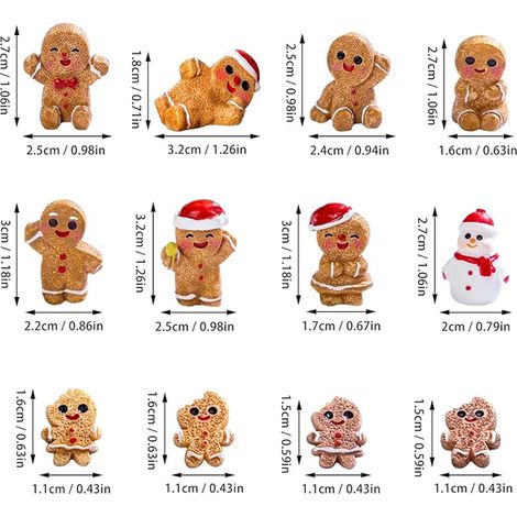 Mini Figurines Christmas Decorations Christmas Tree Snowman Train Reindeer Christmas Miniature Ornament for Table Dollhouse Party Gift (1/4)