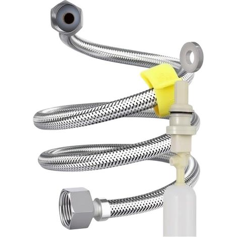 Valve flottante de 1,27 cm avec tuyau en métal de 1 m avec joint en caoutchouc pour éviter les fuites pour les systèmes d'abreuvement des animaux (A) (1/5)