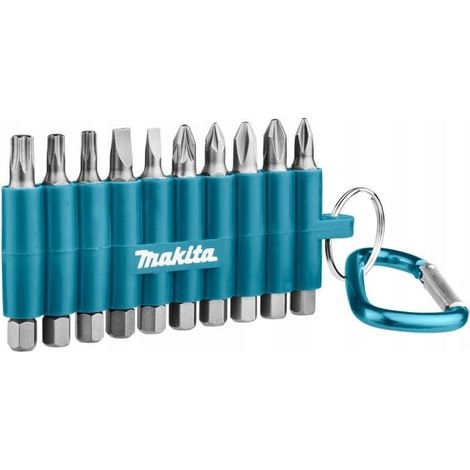 Makita Set de Bits de Screwdriver (10 pezzi), utensile professionale per cacciaviti, alta precisione, compatibilità con più dispositivi, design ottimizzato.