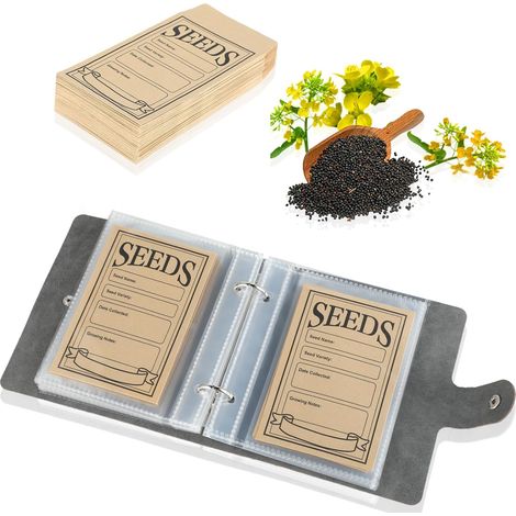 Confezione da 50 sacchetti per la conservazione dei semi, buste richiudibili per semi, per la conservazione dei semi da giardino, raccoglitori e organizzazione (1/4)
