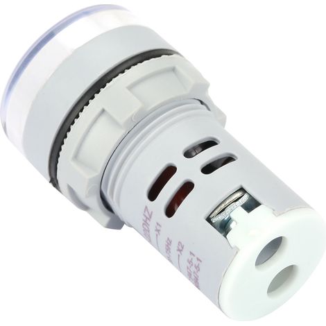 Runde LED-Digitalanzeige Wechselstrom-Hertz-Frequenzanzeige AD16-22DSH (Weiß) (1/5)