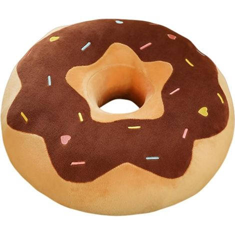 Coussin rond en forme de donut de 38 cm, coussins moelleux en forme d'aliments, joli canapé rembourré, chaise (1/5)