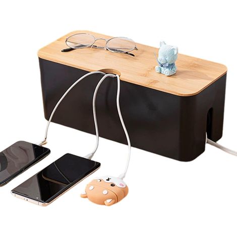 Boîtes De Rangement, Cable Storage Box, Boîtes Rangement Câbles, Cordon Multiprise Cache Boîte, Organisateur De Câble, Pour Dissimuler Multiprises Et Câbles(B) (1/5)