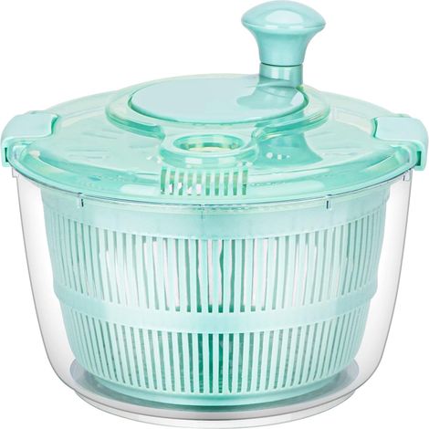 1 Essoreuse à salade, séchage rapide, sans BPA, bol 5L, base antidérapante, pour légumes et fruits (1/5)