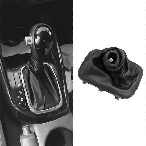 Pommeau de levier de vitesses automatique en cuir avec soufflet anti-poussière pour Ford Forte Koup 2009-2013 (réf. 846401M500WK - FFY) (1/4)