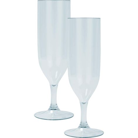 Verre réutilisable 2 pièces, pour fête ou fête dans le jardin, Bleu Transparent (1/3)