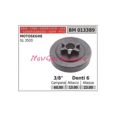 Pignone CINA motore motosega GL 3500 3/8' denti 6 013389