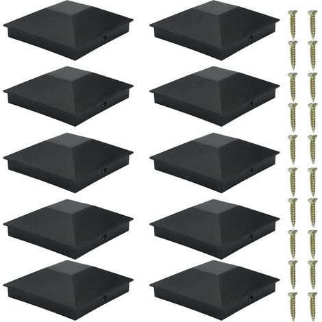 Holzpfostenkappen, 102x102 mm (4x4 Zoll), Kunststoffbrücke, wasserdicht, UV-beständig, verhindert Rissbildung und Fäulnis, Außenabdeckung, 10er-Packung. (1/5)