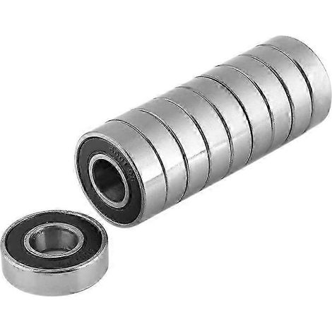 10 roulements à billes étanches à gorge profonde en acier 6001 (12 x 28 x 8 mm) bs (1/5)