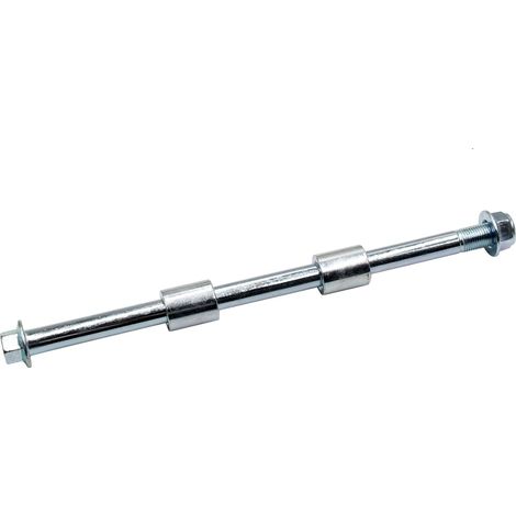 Vorder- und Hinterradachse 15 mm 240 mm - Set mit Distanzstücken - Gehärteter Stahl - Für XR CRF 50 bis 160 cm³ Offroad-Motorräder (1/4)