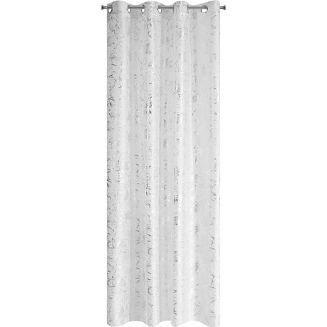 EUROFIRANY RIDEAU PRÊT FEZA 140 X 250 CM BLANC SOURCING 326704 (1/5)