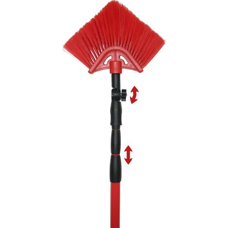 Venteo – Balai XXL télescopique à tête triangulaire – Manche ajustable – Tête inclinable pour nettoyage précis des angles – Usage intérieur et extérieur (1/5)