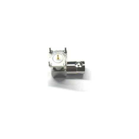 Connecteur coaxial RS PRO Femelle à angle droit, raccordement A souder 50O Montage sur CI ( Prix pour 1 )