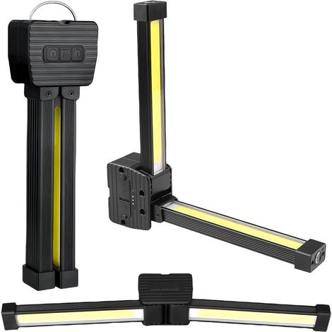 Turnhalle Lampe tragbar LED magnetisch mit Haken, USB Notlicht, Strahler Werkstatt Camping Fitnessstudio (1/5)
